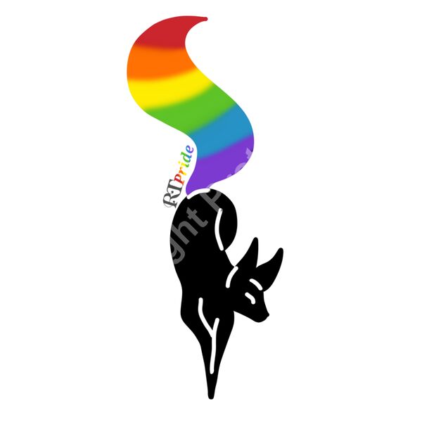 Silhouette fox, Rainbow tail Thumbnail