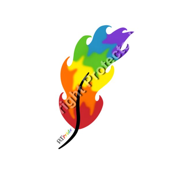 Rainbow feather, flowing colour Thumbnail