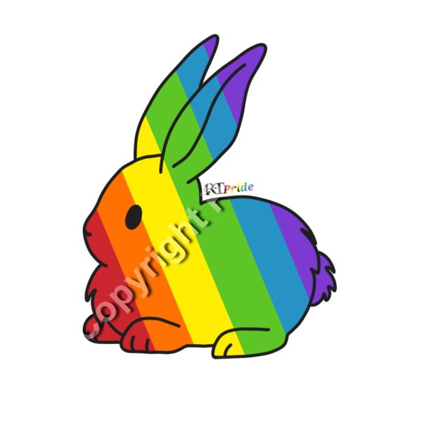 Rainbow bunny rabbit Thumbnail