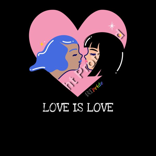 Love is love, lesbian couple heart Thumbnail