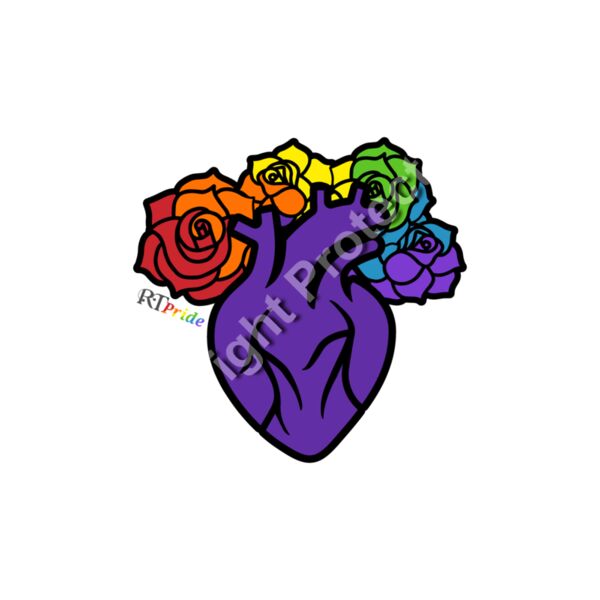 Heart with rainbow roses Thumbnail