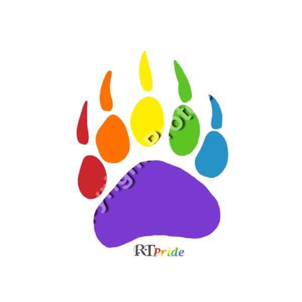 Rainbow animal paw print Thumbnail