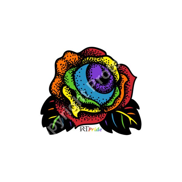 Rainbow rose with eyeball Thumbnail