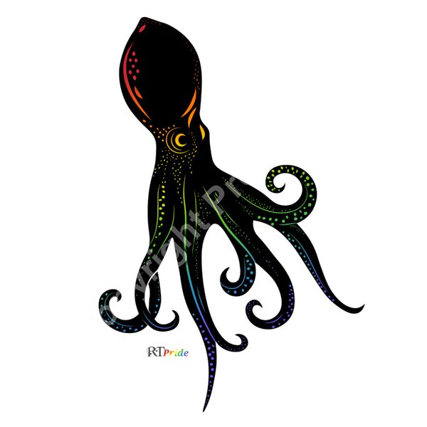Rainbow octopus, realistic Thumbnail