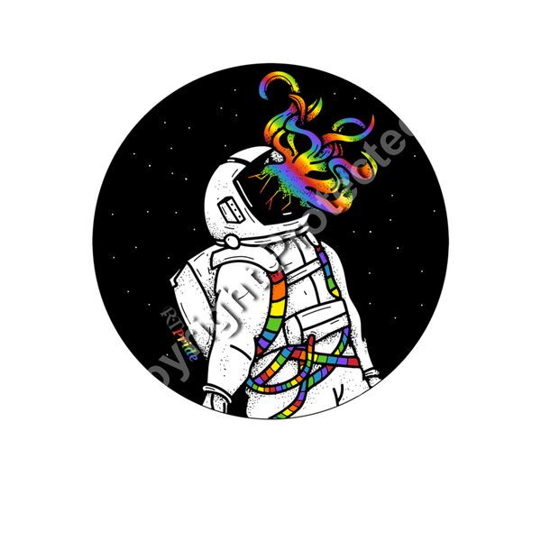 Rainbow alien octopus, astronaut Thumbnail