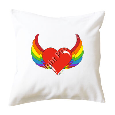 Rainbow heart - Cushion cover Thumbnail