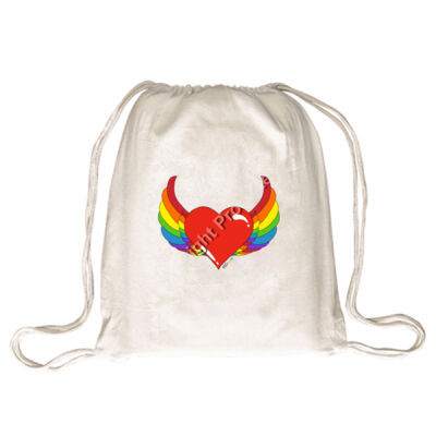 Rainbow heart - Drawstring Backpack Thumbnail