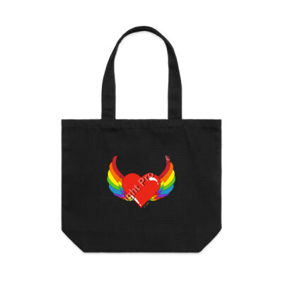 Rainbow heart - Shoulder Tote Thumbnail