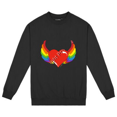 Rainbow heart - Unisex Crew360 Thumbnail