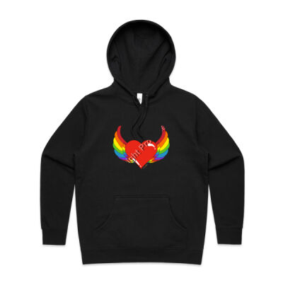 Rainbow heart - Womens Stencil Hood Thumbnail
