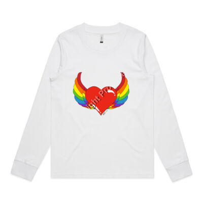 Rainbow heart - Womens Dice Longsleeve Tee Thumbnail