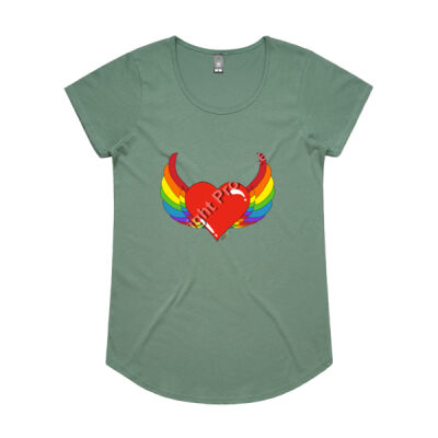 Rainbow heart - Womens Mali Tee Thumbnail