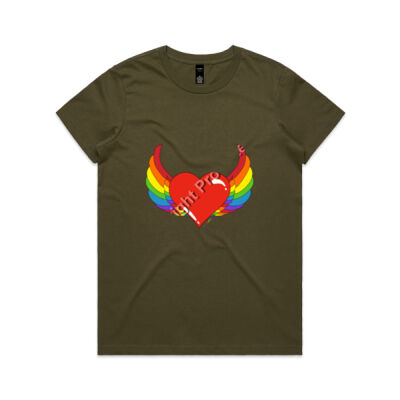 Rainbow heart - Womens Maple Tee Thumbnail