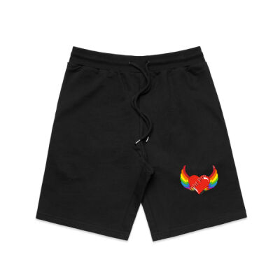 Rainbow heart - Mens Stadium Shorts Thumbnail
