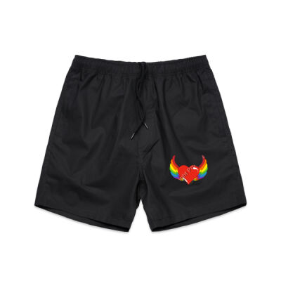 Rainbow heart - Men's Beach Shorts Thumbnail