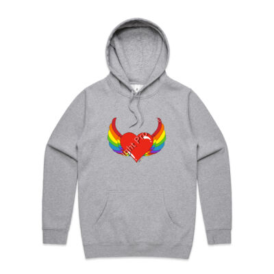 Rainbow heart - Mens Stencil Hoodie Thumbnail