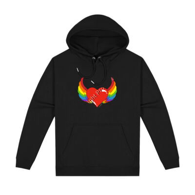 Rainbow heart - Mens Origin Hoodie - Collection 300 Thumbnail