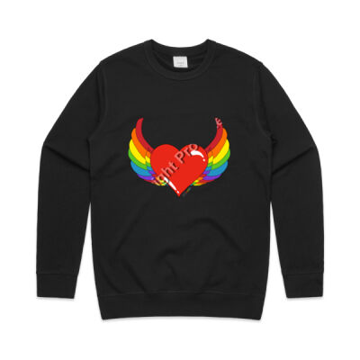 Rainbow heart - Mens Premium Crew Thumbnail