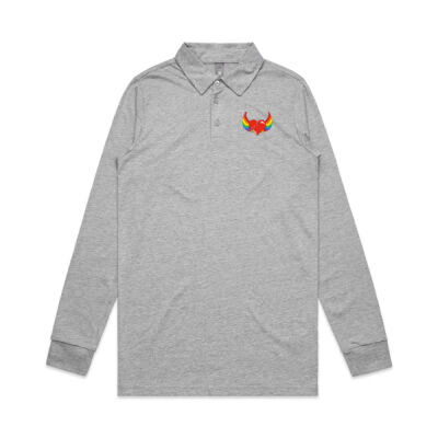 Rainbow heart - Mens Chad Longsleeve Polo Thumbnail