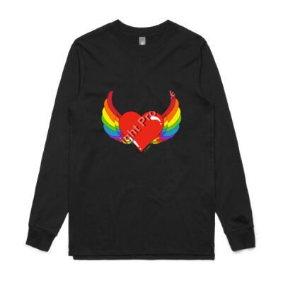 Rainbow heart - Mens Base Longsleeve Tee Thumbnail