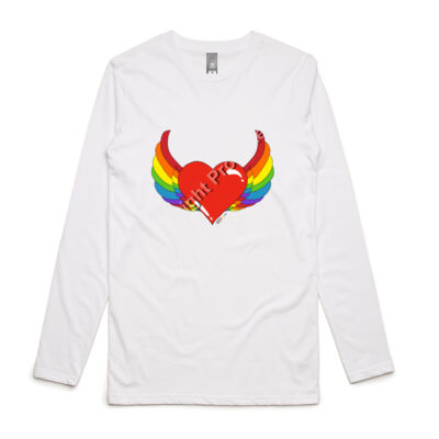 Rainbow heart - Mens Ink Longsleeve Tee Thumbnail