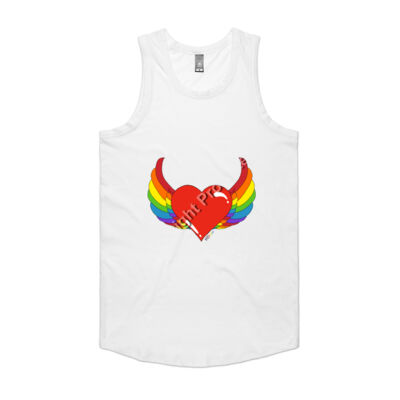 Rainbow heart - Mens Authentic Singlet Thumbnail