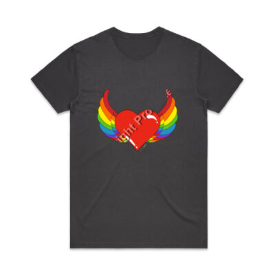 Rainbow heart - Mens Faded Tee Thumbnail