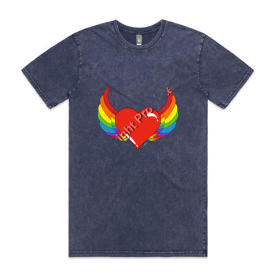 Rainbow heart - Mens Stone Wash Staple Thumbnail