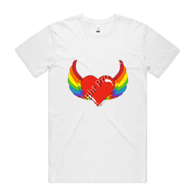 Rainbow heart - Mens Staple Organic Tee Thumbnail