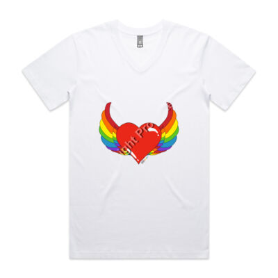 Rainbow heart - Mens Tarmac T shirt Thumbnail