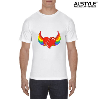 Rainbow heart - Alstyle Mens Tee Thumbnail